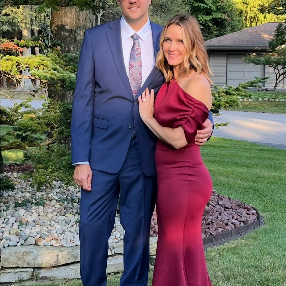 Women’s burgundy dress